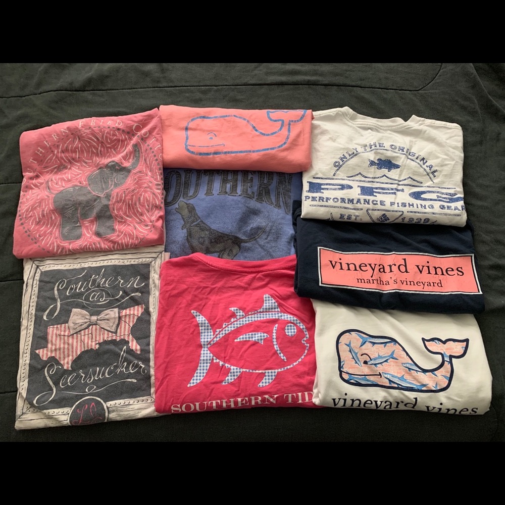 8 Preppy T-Shirts Bundle